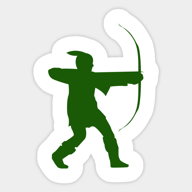 Nottinghamshire Archer Sticker by Wickedcartoons